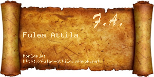 Fulea Attila névjegykártya
